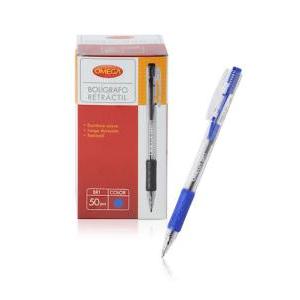 BOLÍGRAFO OMEGA RETRACTIL CRISTAL
