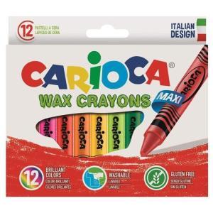 CRAYONES DE CERA CARIOCA MAXI x 12 UN