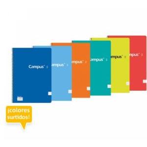 CUADERNOLA CUADRICULADA 80 hj CAMPUS TAPA FLEX ESPIRAL
