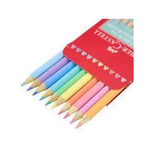 LÁPICES 10 COLORES LARGOS FABER PASTEL