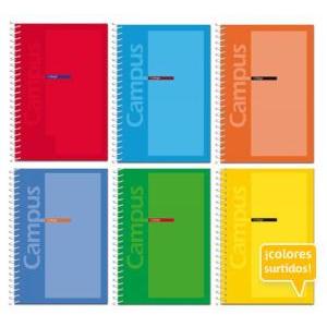 LIBRETA RAYADA CON ESPIRAL 10.5 x 15..5 cm 80 h CAMPUS