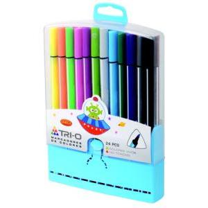 MARCADOR FINO OMEGA TRIO RÍGIDO estuche x 24 colores