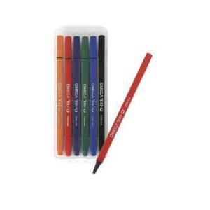 MARCADOR OMEGA TRIO EXTRAFINO estuche x 6 colores