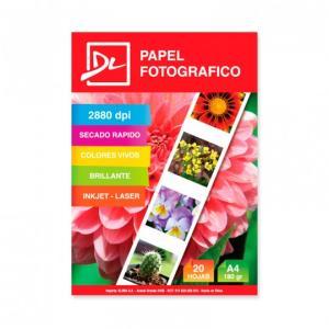 PAPEL FOTOGRÁFICO DL A4 180 grs x 20 h