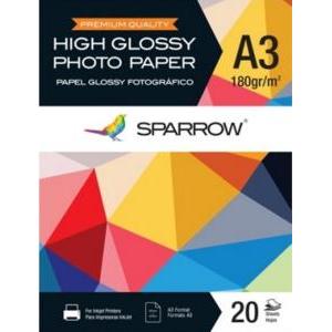PAPEL FOTOGRÁFICO GLOSSY GRAVITY A3 180 grs x 20 h